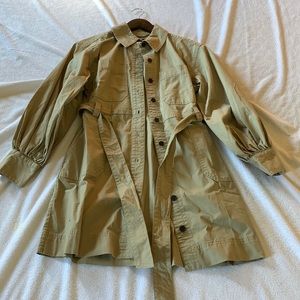 Banana republic Safari Shirt dress in Maverick Tan